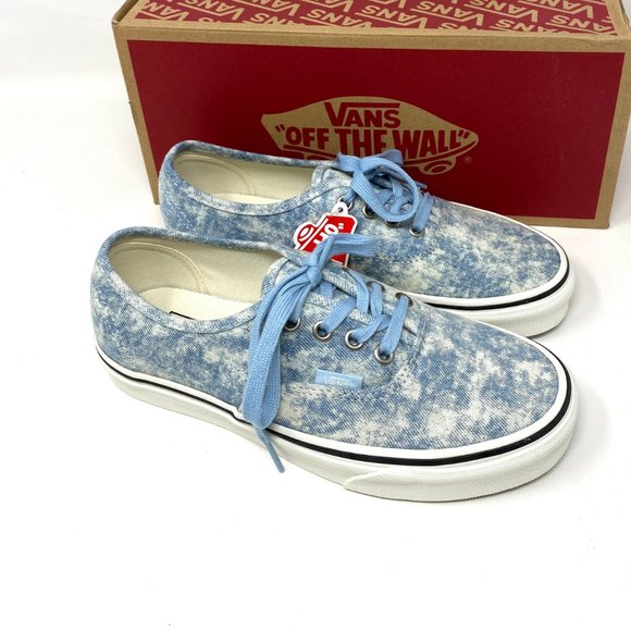 VANS Men's Size VN0A5HZS9FM AUTHENTIC Denim Winter Sky Blue Canvas Low Sneakers - Picture 4 of 11